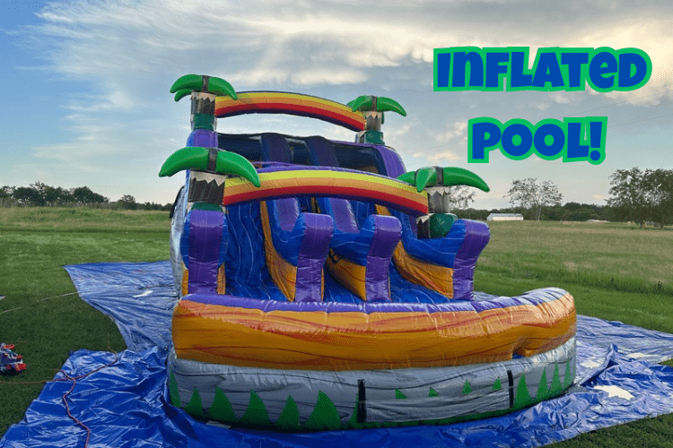 14’ Dual Lane Rippling Rush Water Slide 14’ Dual Lane Rippling Rush Water Slide