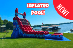 22’ Dual Lane Red, White, & Cool Water Slide Steep20Lanes 1748649714 22’ Dual Lane Red, White, & Cool Water Slide