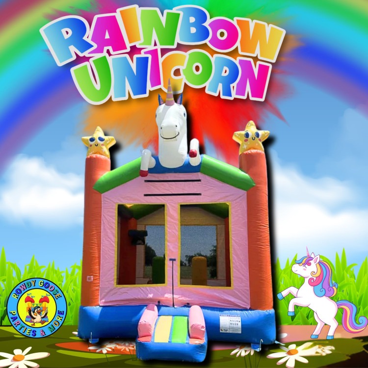 Rainbow Unicorn Bounce House Rainbow Unicorn Bounce House