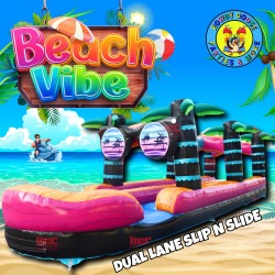 35’ Dual Lane Beach Vibes Slip n Slide